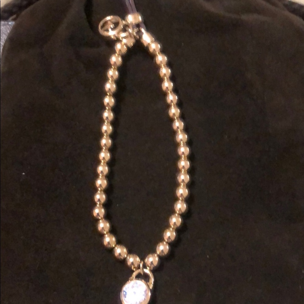 Michael Kors gold stone bead bracelet